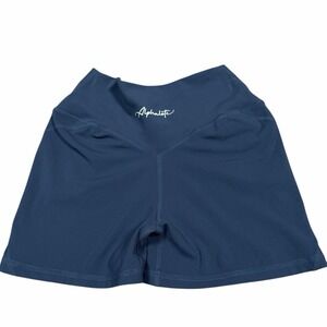 Alphalete Surface Power Crisscross Wrap Shorts Teal Blue Sz XS/S (approx)